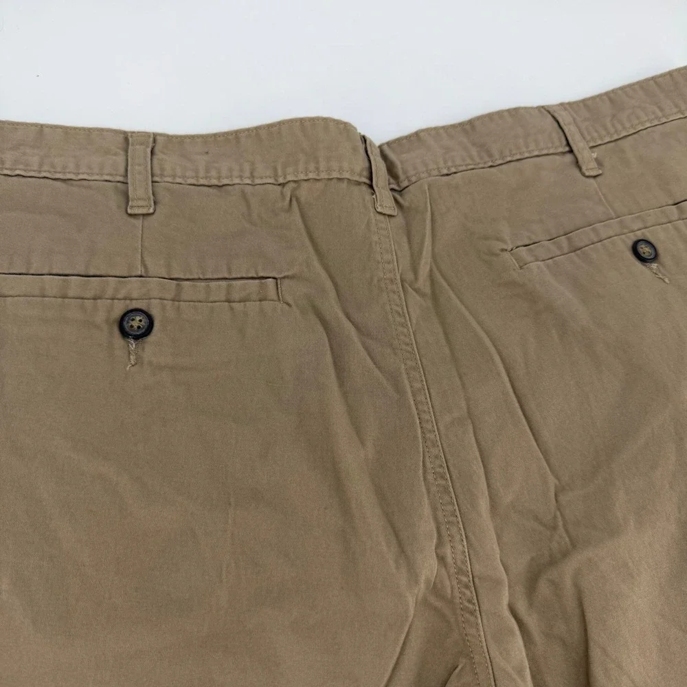 George Chino Shorts Mens 40 Brown Sand Khaki Cotton Minimal Casual Dad Gorpcore